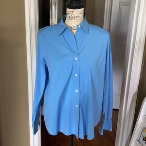 Gap Maternity Button-down French Blue Dress Short Long Sleeve size Small